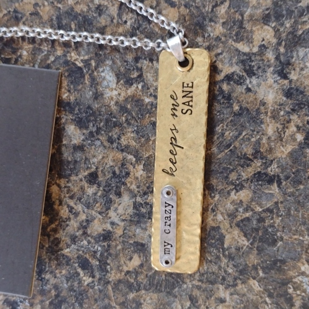 Demdaco Inspirational boho stamped necklace BNWT